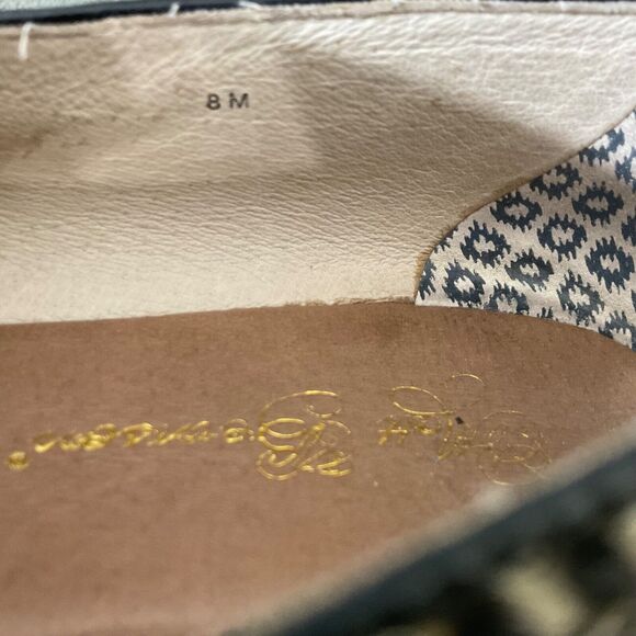 Matt Bernson Calf Hair Herringbone Flats Shoes Women's Size 8 Brown/Black - Picture 6 of 16